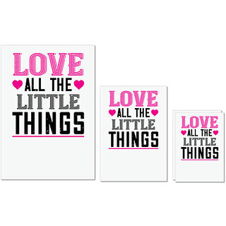 UDNAG Untearable Waterproof Stickers 155GSM 'Love | love all the little thing' A4 x 1pc, A5 x 1pc & A6 x 2pc UDNAG Untearable Waterproof Stickers 155GSM 'Love | love all the little thing' A4 x 1pc, A5 x 1pc & A6 x 2pc