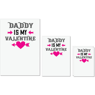 UDNAG Untearable Waterproof Stickers 155GSM 'Daddy | daddy is my valentine' A4 x 1pc, A5 x 1pc & A6 x 2pc UDNAG Untearable Waterproof Stickers 155GSM 'Daddy | daddy is my valentine' A4 x 1pc, A5 x 1pc & A6 x 2pc
