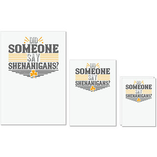 UDNAG Untearable Waterproof Stickers 155GSM '| Did someone say shenanigans' A4 x 1pc, A5 x 1pc & A6 x 2pc UDNAG Untearable Waterproof Stickers 155GSM '| Did someone say shenanigans' A4 x 1pc, A5 x 1pc & A6 x 2pc