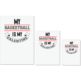 UDNAG Untearable Waterproof Stickers 155GSM 'Basketball | my basketball is my valentine' A4 x 1pc, A5 x 1pc & A6 x 2pc UDNAG Untearable Waterproof Stickers 155GSM 'Basketball | my basketball is my valentine' A4 x 1pc, A5 x 1pc & A6 x 2pc