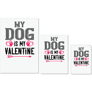 UDNAG Untearable Waterproof Stickers 155GSM 'Valentine | my dog is my valentine' A4 x 1pc, A5 x 1pc & A6 x 2pc UDNAG Untearable Waterproof Stickers 155GSM 'Valentine | my dog is my valentine' A4 x 1pc, A5 x 1pc & A6 x 2pc
