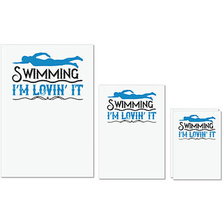 UDNAG Untearable Waterproof Stickers 155GSM 'Swimming | swimming Im lovin it' A4 x 1pc, A5 x 1pc & A6 x 2pc UDNAG Untearable Waterproof Stickers 155GSM 'Swimming | swimming Im lovin it' A4 x 1pc, A5 x 1pc & A6 x 2pc