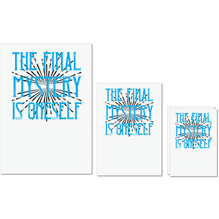 UDNAG Untearable Waterproof Stickers 155GSM 'Mystery | The final mystery is oneself' A4 x 1pc, A5 x 1pc & A6 x 2pc UDNAG Untearable Waterproof Stickers 155GSM 'Mystery | The final mystery is oneself' A4 x 1pc, A5 x 1pc & A6 x 2pc
