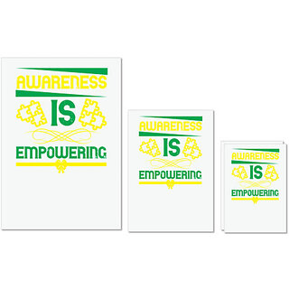                      UDNAG Untearable Waterproof Stickers 155GSM 'Awareness | Awareness is empowering03' A4 x 1pc, A5 x 1pc & A6 x 2pc                                              