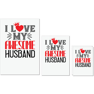 UDNAG Untearable Waterproof Stickers 155GSM 'Husband | i love my awesome husband' A4 x 1pc, A5 x 1pc & A6 x 2pc UDNAG Untearable Waterproof Stickers 155GSM 'Husband | i love my awesome husband' A4 x 1pc, A5 x 1pc & A6 x 2pc