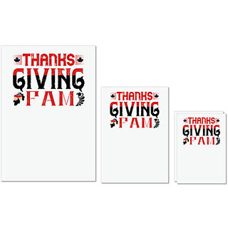 UDNAG Untearable Waterproof Stickers 155GSM 'Thanks Giving | Thanks giving fam' A4 x 1pc, A5 x 1pc & A6 x 2pc UDNAG Untearable Waterproof Stickers 155GSM 'Thanks Giving | Thanks giving fam' A4 x 1pc, A5 x 1pc & A6 x 2pc