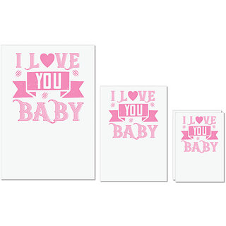 UDNAG Untearable Waterproof Stickers 155GSM 'Love | i love you baby' A4 x 1pc, A5 x 1pc & A6 x 2pc UDNAG Untearable Waterproof Stickers 155GSM 'Love | i love you baby' A4 x 1pc, A5 x 1pc & A6 x 2pc