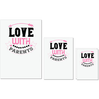 UDNAG Untearable Waterproof Stickers 155GSM 'Love | love with parents' A4 x 1pc, A5 x 1pc & A6 x 2pc UDNAG Untearable Waterproof Stickers 155GSM 'Love | love with parents' A4 x 1pc, A5 x 1pc & A6 x 2pc