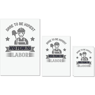 UDNAG Untearable Waterproof Stickers 155GSM 'Labor | Dare to be honest and fear no labor' A4 x 1pc, A5 x 1pc & A6 x 2pc UDNAG Untearable Waterproof Stickers 155GSM 'Labor | Dare to be honest and fear no labor' A4 x 1pc, A5 x 1pc & A6 x 2pc