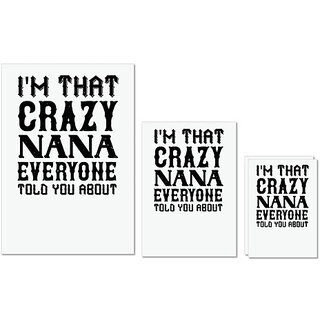 UDNAG Untearable Waterproof Stickers 155GSM 'Grand father | I'M THAT CRAZI NANA' A4 x 1pc, A5 x 1pc & A6 x 2pc UDNAG Untearable Waterproof Stickers 155GSM 'Grand father | I'M THAT CRAZI NANA' A4 x 1pc, A5 x 1pc & A6 x 2pc