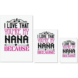 UDNAG Untearable Waterproof Stickers 155GSM 'Grand father | I LOVE THAT YOU'RE MY NANA' A4 x 1pc, A5 x 1pc & A6 x 2pc UDNAG Untearable Waterproof Stickers 155GSM 'Grand father | I LOVE THAT YOU'RE MY NANA' A4 x 1pc, A5 x 1pc & A6 x 2pc