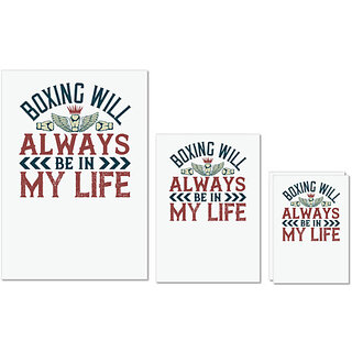 UDNAG Untearable Waterproof Stickers 155GSM 'Boxing | Boxing will always be in my life' A4 x 1pc, A5 x 1pc & A6 x 2pc UDNAG Untearable Waterproof Stickers 155GSM 'Boxing | Boxing will always be in my life' A4 x 1pc, A5 x 1pc & A6 x 2pc
