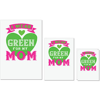                       UDNAG Untearable Waterproof Stickers 155GSM 'Mother | i were green for my mom' A4 x 1pc, A5 x 1pc & A6 x 2pc                                              