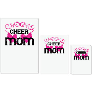                       UDNAG Untearable Waterproof Stickers 155GSM 'Mother | cheer mom copy' A4 x 1pc, A5 x 1pc & A6 x 2pc                                              