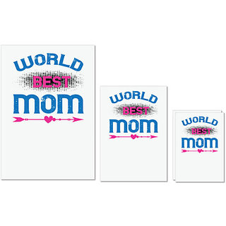                       UDNAG Untearable Waterproof Stickers 155GSM 'Mother | world best mom copy' A4 x 1pc, A5 x 1pc & A6 x 2pc                                              
