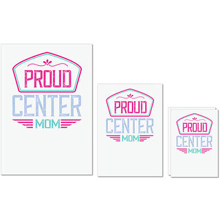                      UDNAG Untearable Waterproof Stickers 155GSM 'Mother | proud center mom' A4 x 1pc, A5 x 1pc & A6 x 2pc                                              