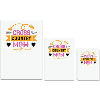                       UDNAG Untearable Waterproof Stickers 155GSM 'Mother | cross country mom' A4 x 1pc, A5 x 1pc & A6 x 2pc                                              