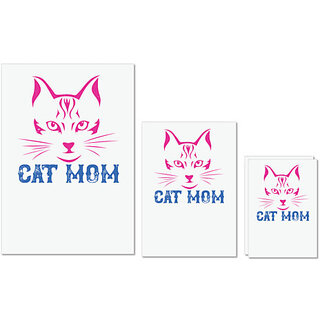 UDNAG Untearable Waterproof Stickers 155GSM 'Mother | cat mom' A4 x 1pc, A5 x 1pc & A6 x 2pc UDNAG Untearable Waterproof Stickers 155GSM 'Mother | cat mom' A4 x 1pc, A5 x 1pc & A6 x 2pc