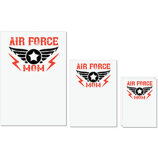                       UDNAG Untearable Waterproof Stickers 155GSM 'Mother | air force mom' A4 x 1pc, A5 x 1pc & A6 x 2pc                                              