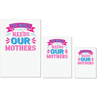 UDNAG Untearable Waterproof Stickers 155GSM 'Mother | The world needs our mothers' A4 x 1pc, A5 x 1pc & A6 x 2pc UDNAG Untearable Waterproof Stickers 155GSM 'Mother | The world needs our mothers' A4 x 1pc, A5 x 1pc & A6 x 2pc