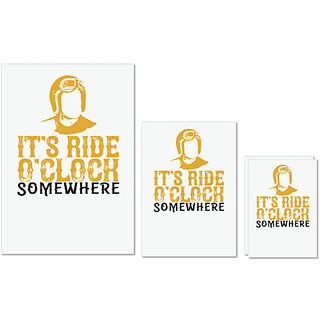 UDNAG Untearable Waterproof Stickers 155GSM 'Motorcycle | its ride oclock somewhere' A4 x 1pc, A5 x 1pc & A6 x 2pc UDNAG Untearable Waterproof Stickers 155GSM 'Motorcycle | its ride oclock somewhere' A4 x 1pc, A5 x 1pc & A6 x 2pc