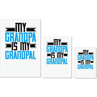UDNAG Untearable Waterproof Stickers 155GSM 'Grand Father | My Grandpa is my Grandpal' A4 x 1pc, A5 x 1pc & A6 x 2pc UDNAG Untearable Waterproof Stickers 155GSM 'Grand Father | My Grandpa is my Grandpal' A4 x 1pc, A5 x 1pc & A6 x 2pc