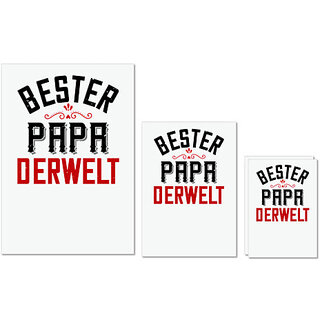 UDNAG Untearable Waterproof Stickers 155GSM 'Papa, Father | bester papa' A4 x 1pc, A5 x 1pc & A6 x 2pc UDNAG Untearable Waterproof Stickers 155GSM 'Papa, Father | bester papa' A4 x 1pc, A5 x 1pc & A6 x 2pc