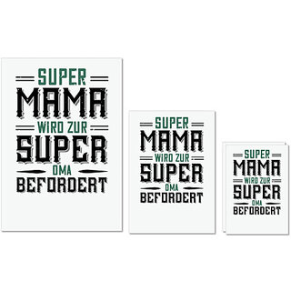 UDNAG Untearable Waterproof Stickers 155GSM 'Papa, Father | super mama wird zur' A4 x 1pc, A5 x 1pc & A6 x 2pc UDNAG Untearable Waterproof Stickers 155GSM 'Papa, Father | super mama wird zur' A4 x 1pc, A5 x 1pc & A6 x 2pc