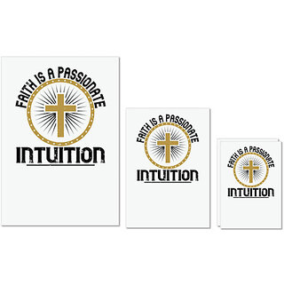 UDNAG Untearable Waterproof Stickers 155GSM 'Faith | Faith is a passionate intuition' A4 x 1pc, A5 x 1pc & A6 x 2pc UDNAG Untearable Waterproof Stickers 155GSM 'Faith | Faith is a passionate intuition' A4 x 1pc, A5 x 1pc & A6 x 2pc