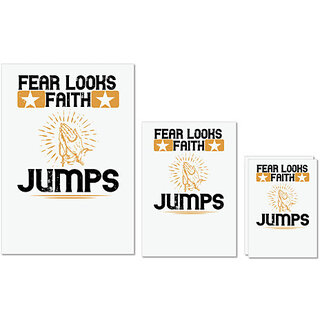UDNAG Untearable Waterproof Stickers 155GSM 'Faith | Fear looks faith jumps 02' A4 x 1pc, A5 x 1pc & A6 x 2pc UDNAG Untearable Waterproof Stickers 155GSM 'Faith | Fear looks faith jumps 02' A4 x 1pc, A5 x 1pc & A6 x 2pc