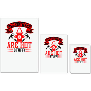 UDNAG Untearable Waterproof Stickers 155GSM 'Firefighter | Firefighters are hot stuff!' A4 x 1pc, A5 x 1pc & A6 x 2pc UDNAG Untearable Waterproof Stickers 155GSM 'Firefighter | Firefighters are hot stuff!' A4 x 1pc, A5 x 1pc & A6 x 2pc
