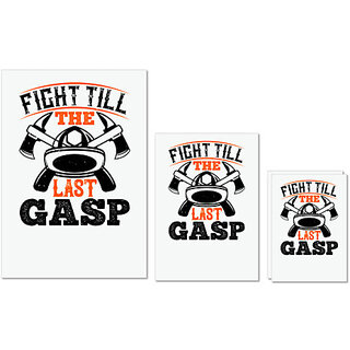                       UDNAG Untearable Waterproof Stickers 155GSM 'Firefighter | Fight till the last gasp' A4 x 1pc, A5 x 1pc & A6 x 2pc                                              