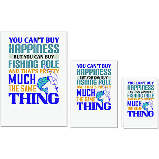 UDNAG Untearable Waterproof Stickers 155GSM 'Fishing | YOU CAN'T BUY HAPPINESS' A4 x 1pc, A5 x 1pc & A6 x 2pc UDNAG Untearable Waterproof Stickers 155GSM 'Fishing | YOU CAN'T BUY HAPPINESS' A4 x 1pc, A5 x 1pc & A6 x 2pc