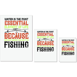 UDNAG Untearable Waterproof Stickers 155GSM 'Fishing | WATER IS THE MOST ESSENTIAL' A4 x 1pc, A5 x 1pc & A6 x 2pc UDNAG Untearable Waterproof Stickers 155GSM 'Fishing | WATER IS THE MOST ESSENTIAL' A4 x 1pc, A5 x 1pc & A6 x 2pc
