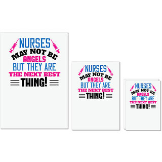 UDNAG Untearable Waterproof Stickers 155GSM 'Nurse | nurse may not be angels' A4 x 1pc, A5 x 1pc & A6 x 2pc UDNAG Untearable Waterproof Stickers 155GSM 'Nurse | nurse may not be angels' A4 x 1pc, A5 x 1pc & A6 x 2pc