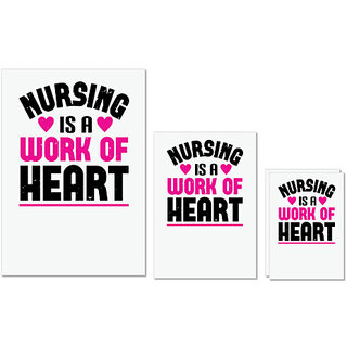 UDNAG Untearable Waterproof Stickers 155GSM 'Nurse | nursing is a work of heart' A4 x 1pc, A5 x 1pc & A6 x 2pc UDNAG Untearable Waterproof Stickers 155GSM 'Nurse | nursing is a work of heart' A4 x 1pc, A5 x 1pc & A6 x 2pc