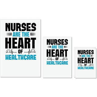                       UDNAG Untearable Waterproof Stickers 155GSM 'Nurse | nurse are are heart healthcare' A4 x 1pc, A5 x 1pc & A6 x 2pc                                              