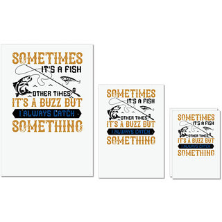UDNAG Untearable Waterproof Stickers 155GSM 'Fishing | SOMETIMES its a fish other times' A4 x 1pc, A5 x 1pc & A6 x 2pc UDNAG Untearable Waterproof Stickers 155GSM 'Fishing | SOMETIMES its a fish other times' A4 x 1pc, A5 x 1pc & A6 x 2pc
