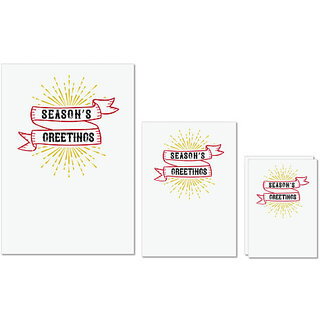 UDNAG Untearable Waterproof Stickers 155GSM 'Christmas | Seasons greetings' A4 x 1pc, A5 x 1pc & A6 x 2pc UDNAG Untearable Waterproof Stickers 155GSM 'Christmas | Seasons greetings' A4 x 1pc, A5 x 1pc & A6 x 2pc