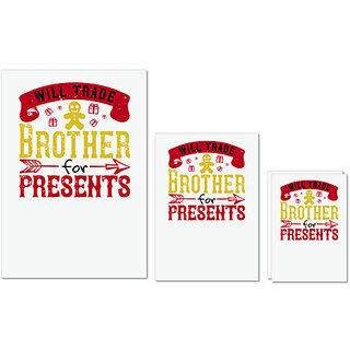 UDNAG Untearable Waterproof Stickers 155GSM 'Brother | Will trade brother for presents' A4 x 1pc, A5 x 1pc & A6 x 2pc UDNAG Untearable Waterproof Stickers 155GSM 'Brother | Will trade brother for presents' A4 x 1pc, A5 x 1pc & A6 x 2pc