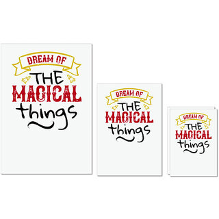                       UDNAG Untearable Waterproof Stickers 155GSM 'Christmas | dream of the magical things' A4 x 1pc, A5 x 1pc & A6 x 2pc                                              