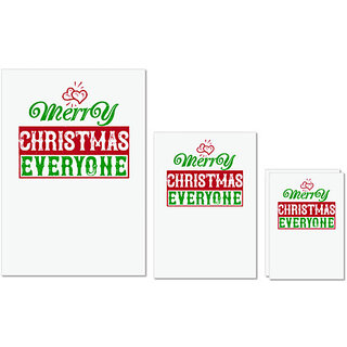 UDNAG Untearable Waterproof Stickers 155GSM 'Christmas | merry christmas everyone' A4 x 1pc, A5 x 1pc & A6 x 2pc UDNAG Untearable Waterproof Stickers 155GSM 'Christmas | merry christmas everyone' A4 x 1pc, A5 x 1pc & A6 x 2pc