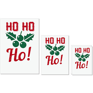                       UDNAG Untearable Waterproof Stickers 155GSM 'Christmas | ho ho ho!' A4 x 1pc, A5 x 1pc & A6 x 2pc                                              