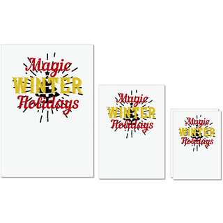 UDNAG Untearable Waterproof Stickers 155GSM 'Christmas | magic winter holidays' A4 x 1pc, A5 x 1pc & A6 x 2pc UDNAG Untearable Waterproof Stickers 155GSM 'Christmas | magic winter holidays' A4 x 1pc, A5 x 1pc & A6 x 2pc