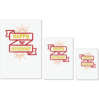 UDNAG Untearable Waterproof Stickers 155GSM 'Christmas | happy holidays' A4 x 1pc, A5 x 1pc & A6 x 2pc UDNAG Untearable Waterproof Stickers 155GSM 'Christmas | happy holidays' A4 x 1pc, A5 x 1pc & A6 x 2pc