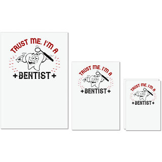 UDNAG Untearable Waterproof Stickers 155GSM 'Dentist | Trust me i'm dentist' A4 x 1pc, A5 x 1pc & A6 x 2pc UDNAG Untearable Waterproof Stickers 155GSM 'Dentist | Trust me i'm dentist' A4 x 1pc, A5 x 1pc & A6 x 2pc