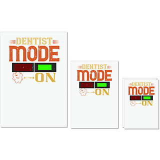 UDNAG Untearable Waterproof Stickers 155GSM 'Dentist | Dentist mode on' A4 x 1pc, A5 x 1pc & A6 x 2pc UDNAG Untearable Waterproof Stickers 155GSM 'Dentist | Dentist mode on' A4 x 1pc, A5 x 1pc & A6 x 2pc