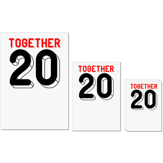                       UDNAG Untearable Waterproof Stickers 155GSM 'Couple | together 20' A4 x 1pc, A5 x 1pc & A6 x 2pc                                              