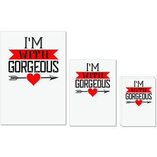 UDNAG Untearable Waterproof Stickers 155GSM 'Couple | i am with gorgeous' A4 x 1pc, A5 x 1pc & A6 x 2pc UDNAG Untearable Waterproof Stickers 155GSM 'Couple | i am with gorgeous' A4 x 1pc, A5 x 1pc & A6 x 2pc