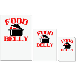 UDNAG Untearable Waterproof Stickers 155GSM 'Food | food belly' A4 x 1pc, A5 x 1pc & A6 x 2pc UDNAG Untearable Waterproof Stickers 155GSM 'Food | food belly' A4 x 1pc, A5 x 1pc & A6 x 2pc